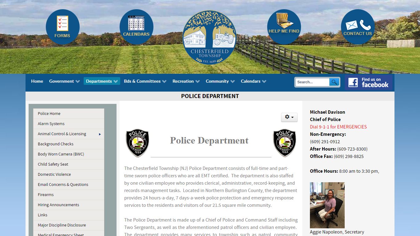 Police Department - Chesterfield Township, NJ